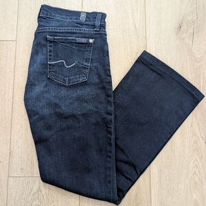 7 For All Mankind Dark Indigo Low Rise Bootcut Jeans